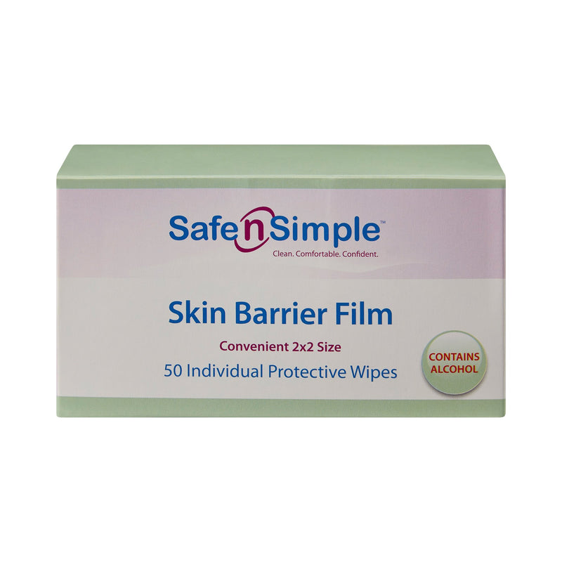 Safe N Simple Skin Barrier Wipe, 50 Packets per Box, 1 Box of 50 (Skin Care) - Img 2