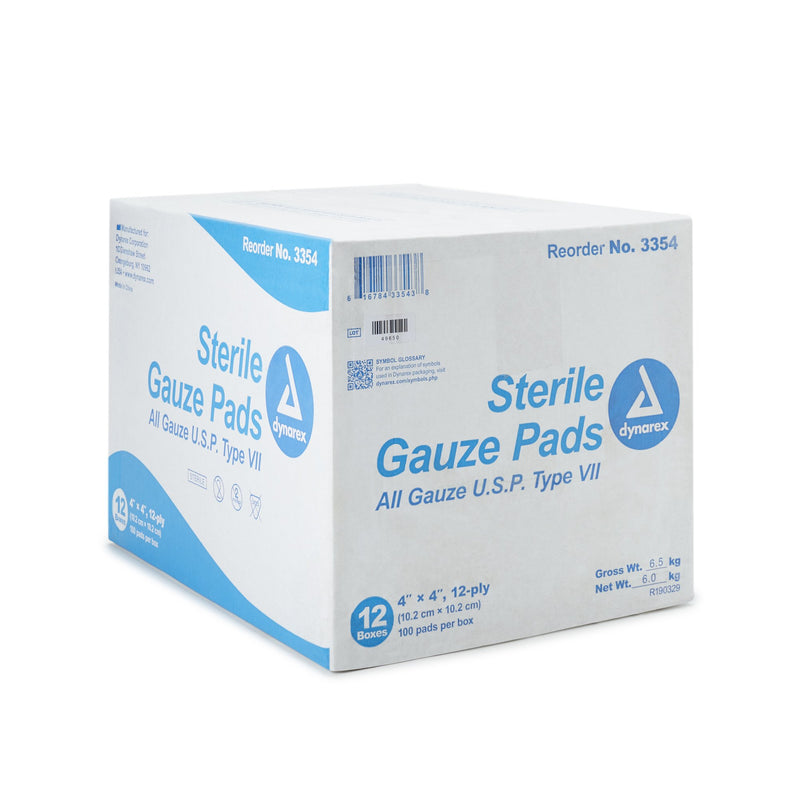 Dynarex® Sterile Gauze Sponge, 4 x 4 Inch, 1 Case of 12 (General Wound Care) - Img 5