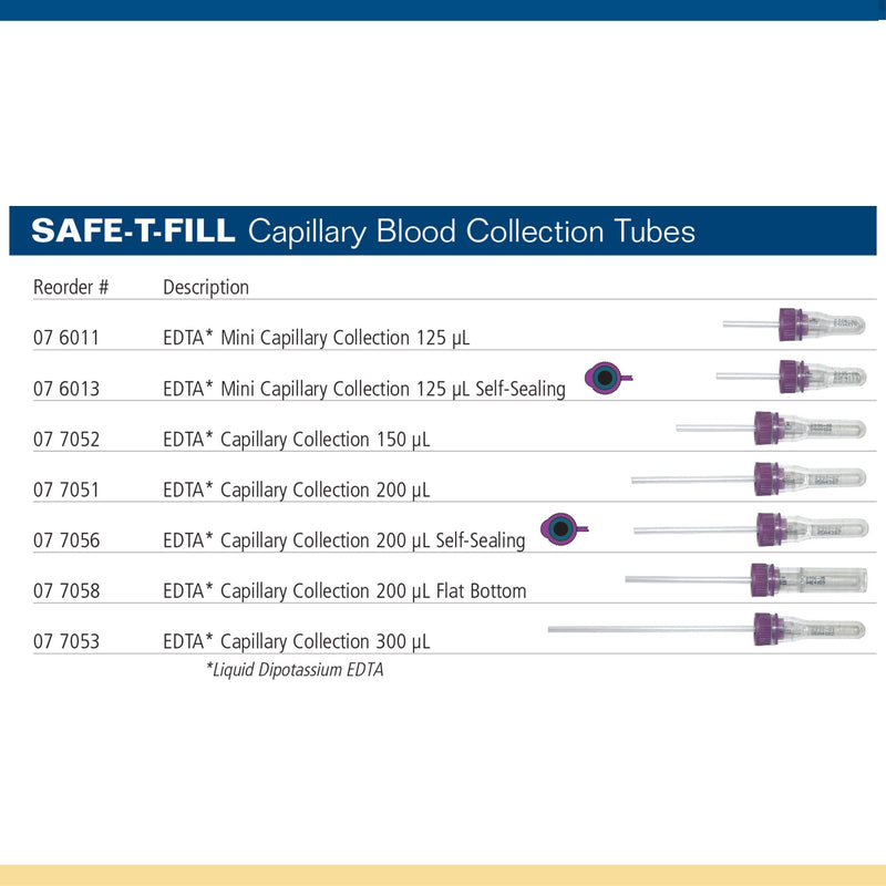 Safe-T-Fill® Capillary Blood Collection Tube, 10.8 x 46.6 mm, 200 µL, 1 Case of 500 (Laboratory Glassware and Plasticware) - Img 2