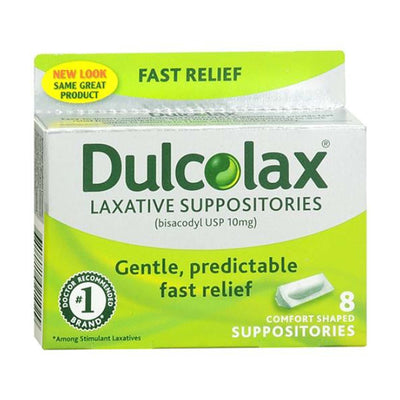 Dulcolax® Bisacodyl Laxative Suppository, 1 Box (Over the Counter) - Img 1