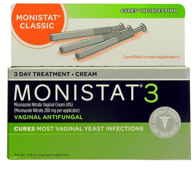 Monistat® 3-Day Treatment Vaginal Antifungal Prefilled Cream Applicators, 1 Box of 3 (Over the Counter) - Img 1