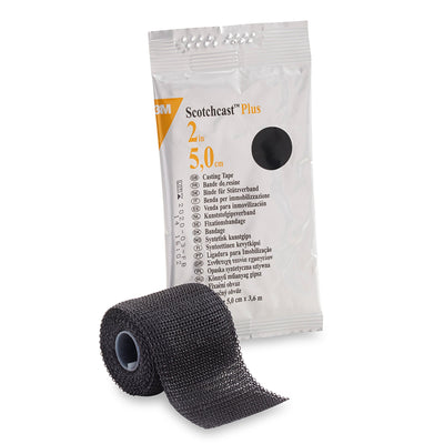 3M™ Scotchcast™ Plus Black Cast Tape, 2 Inch x 4 Yard, 1 Box of 10 (Casting) - Img 1