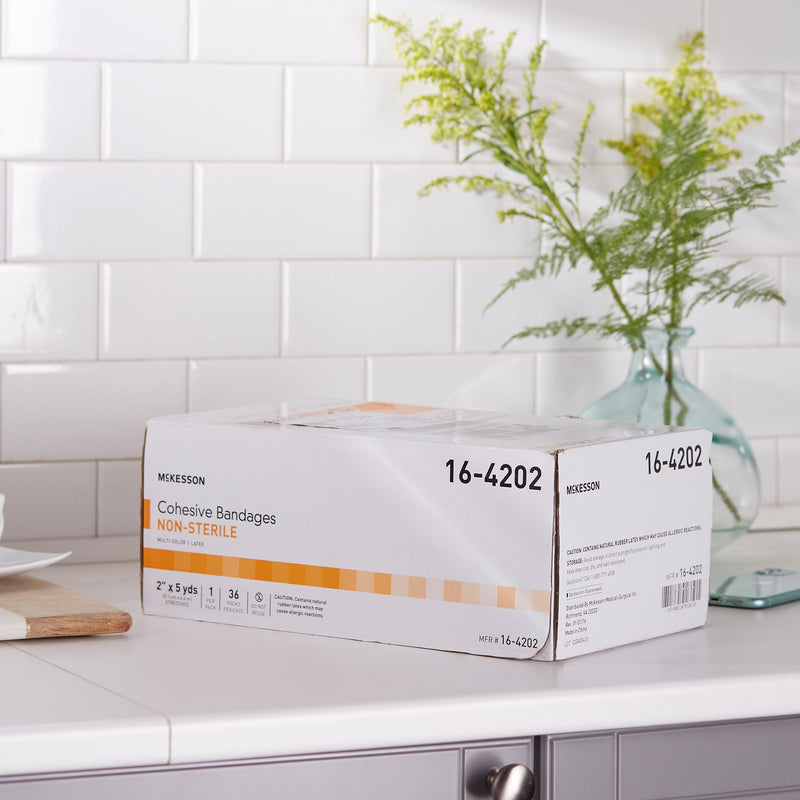 McKesson Self-adherent Closure Cohesive Bandage, 2 Inch x 5 Yard, 1 Case of 36 (General Wound Care) - Img 10