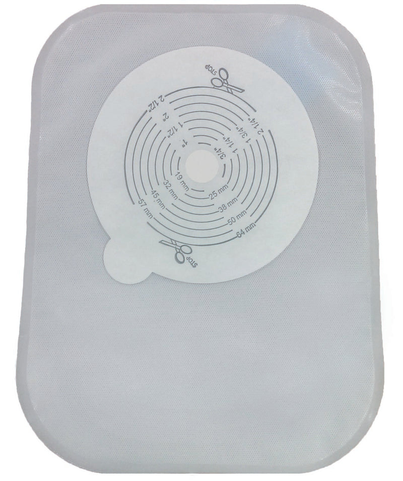 Securi-T™ One-Piece Closed End Transparent Filtered Ostomy Pouch, 8 Inch Length, 1/2 to 2½ Inch Stoma, 1 Box of 30 (Ostomy Pouches) - Img 1