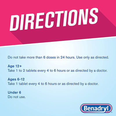 Benadryl® Allergy Ultratabs® Diphenhydramine Allergy Relief, 1 Box of 24 (Over the Counter) - Img 7