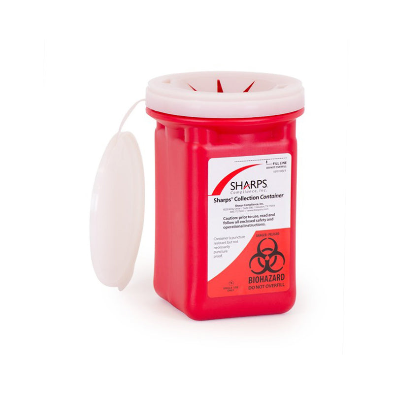Sharps Recovery System™ Mailback Sharps Collector, 1 Quart, 4½ x 4½ x 7 Inch, 1 Case of 12 () - Img 3