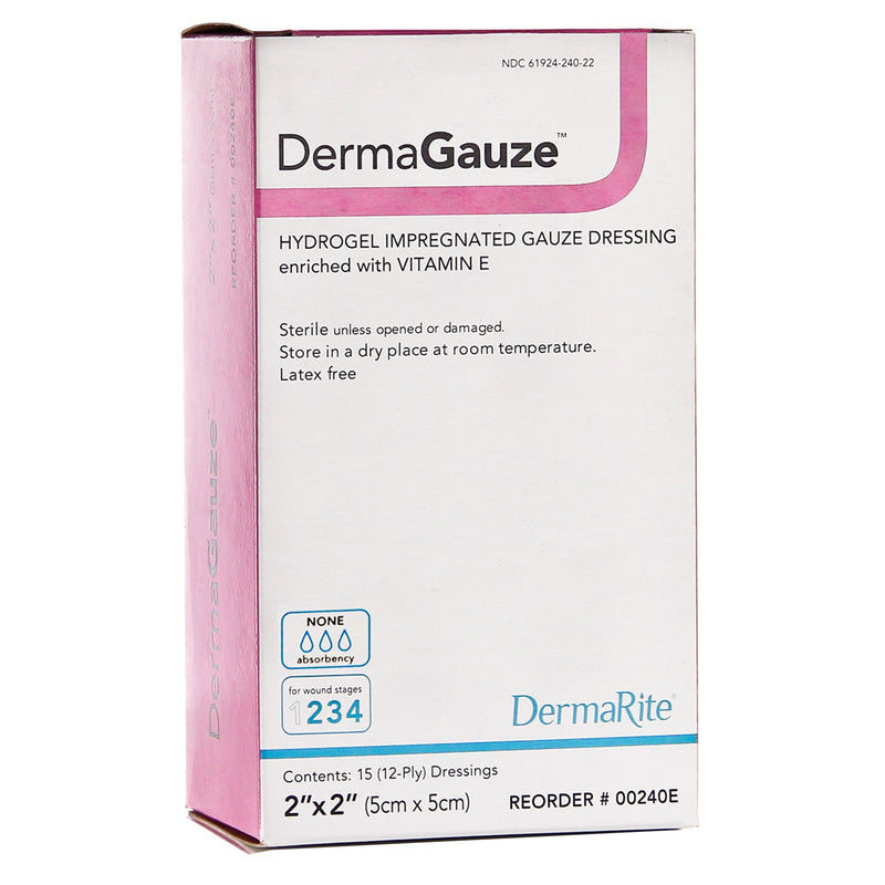 DermaGauze® Hydrogel Dressing, 2 x 2 Inch, 1 Box of 15 (Advanced Wound Care) - Img 1