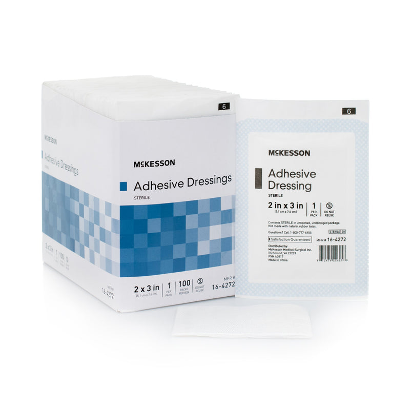 McKesson White Adhesive Dressing, 2 x 3 Inch, 1 Box of 100 (General Wound Care) - Img 7