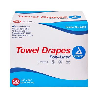 dynarex® Sterile Towel General Purpose Drape, 18 x 26 Inch, 1 Case of 300 (Procedure Drapes and Sheets) - Img 2