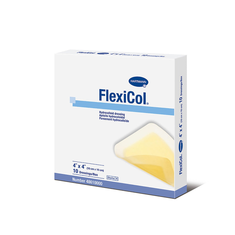 FlexiCol® Hydrocolloid Dressing, 4 x 4 Inch, 1 Box of 10 (Advanced Wound Care) - Img 1