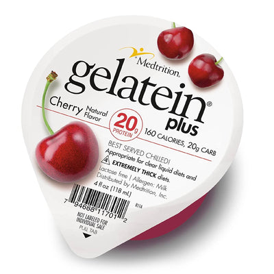 Gelatein® Plus Cherry Oral Supplement, 4 oz. Cup, 1 Case of 36 (Nutritionals) - Img 1