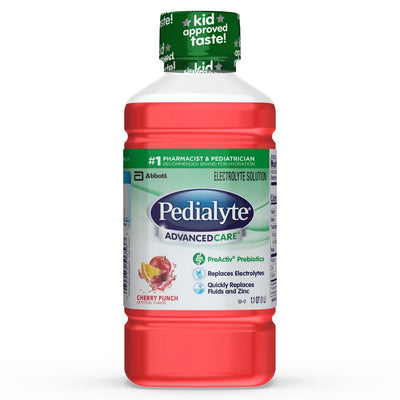 Pedialyte® AdvancedCare™ Cherry Punch Pediatric Oral Electrolyte Solution, 1 Liter Bottle, 1 Case of 8 () - Img 1