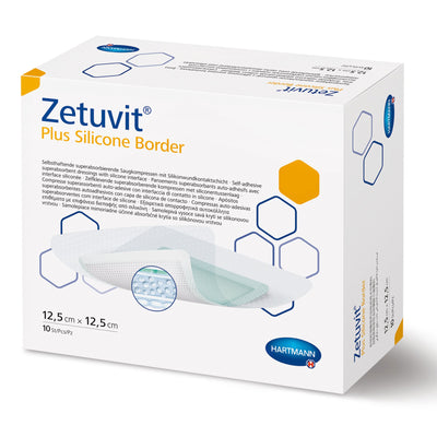 Zetuvit® Plus Silicone Border Super Absorbent Dressing, 8 x 10 Inch, 1 Each (Advanced Wound Care) - Img 1