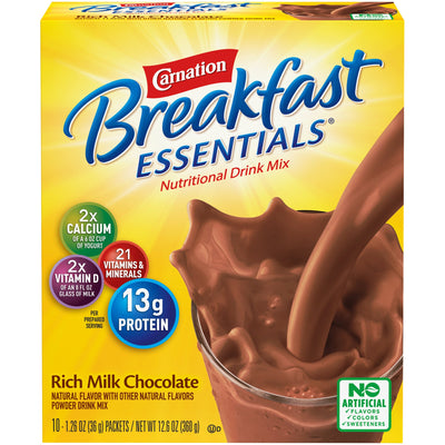 Carnation Breakfast Essentials® Chocolate Oral Supplement, 1.31 oz. Packet, 1 Case of 60 (Nutritionals) - Img 1