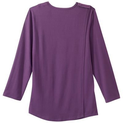 TOP, EMBELLISHED WMNS OEN BCK EGGPLANT MED (Shirts and Scrubs) - Img 2