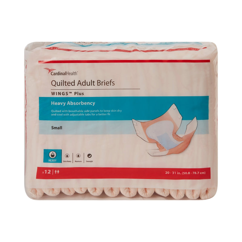 Wings™ Plus Heavy Absorbency Incontinence Brief, Small, 1 Case of 96 () - Img 2