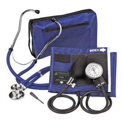 Sterling Series ProKit™ Aneroid Sphygmomanometer with Stethoscope, Royal Blue, 1 Each (Blood Pressure) - Img 1