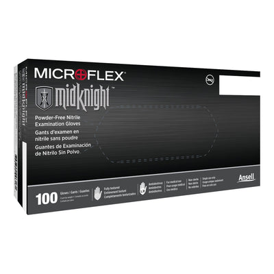Microflex® MidKnight™ Exam Glove, 2X-Large, Black, 1 Case of 10 () - Img 1