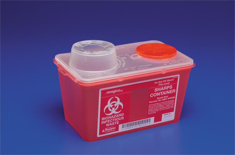 Monoject™ Multi-purpose Sharps Container, 3-1/2 Gallon, 17-7/10 x 6¾ x 10½ Inch, 1 Case of 10 () - Img 1