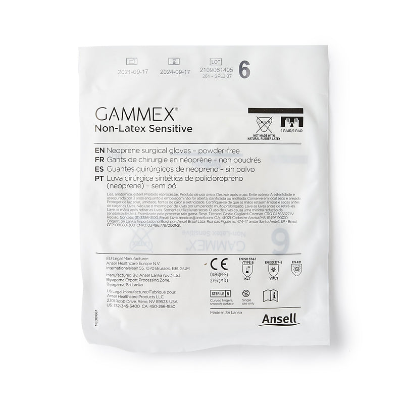 Gammex® Non-Latex Sensitive Polychloroprene Surgical Glove, Size 6, Cream, 1 Box of 50 () - Img 3