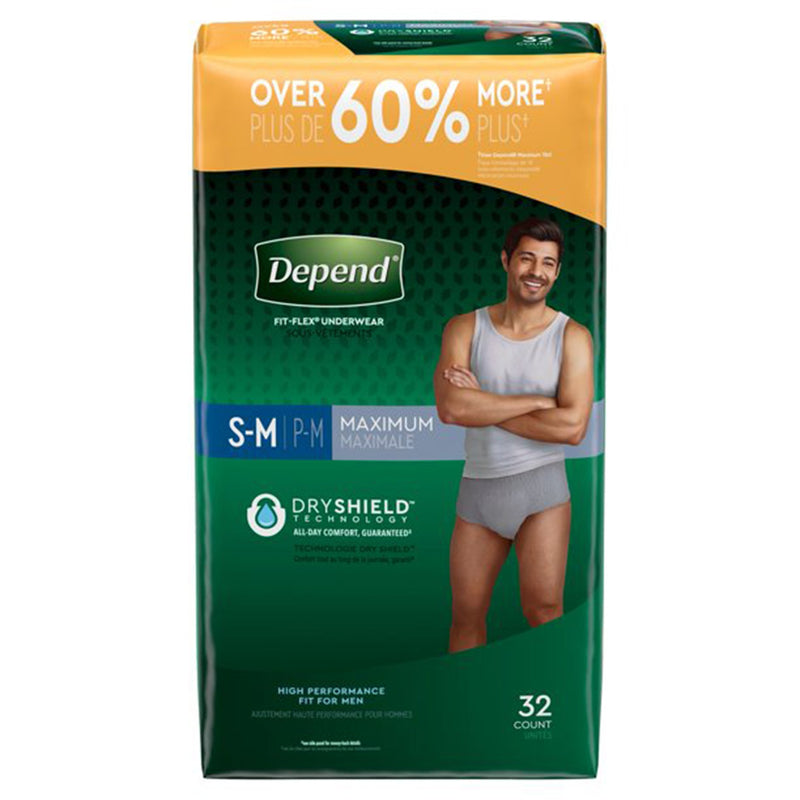 Depend® FIT-FLEX® Underwear Maximum for Men, Small/Medium, 1 Pack of 32 () - Img 3