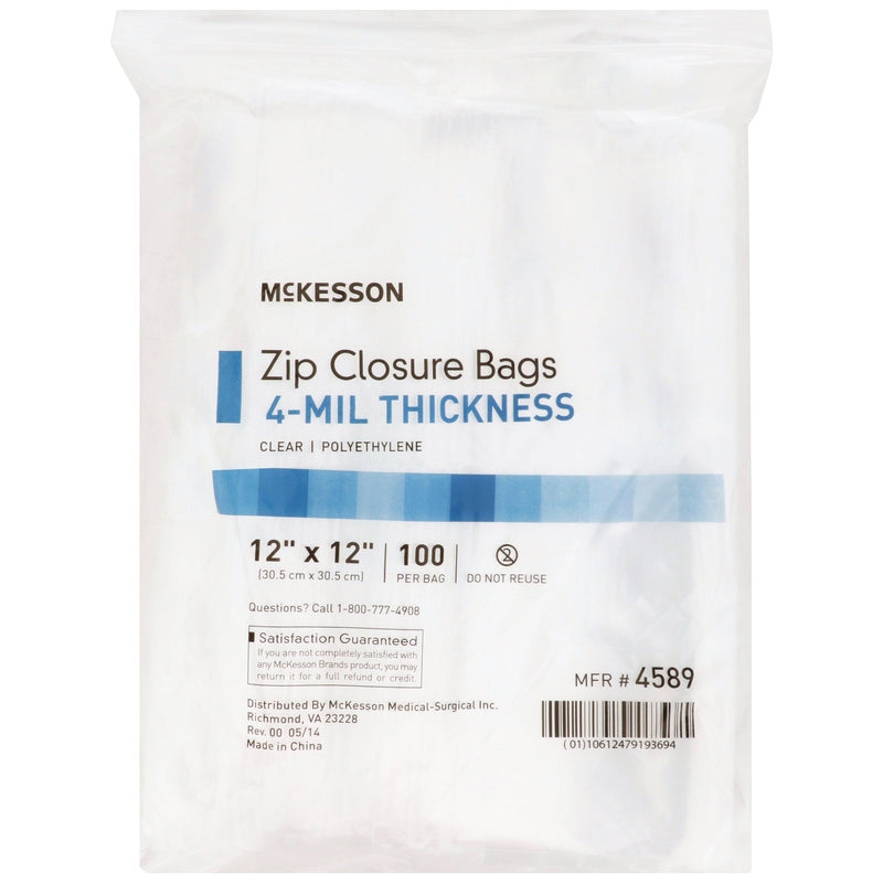 McKesson Zip Closure Bag, 12 x 12 in., 1 Box (Bags) - Img 2