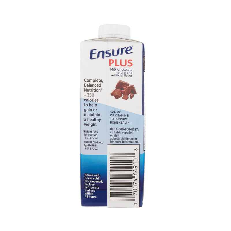 Ensure Plus Chocolate Oral Supplement, 8-oz Carton, 1 Each (Nutritionals) - Img 2