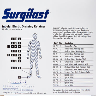 Surgilast® Elastic Net Retainer Dressing, Size 4, 25 Yard, 1 Roll (General Wound Care) - Img 4