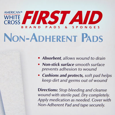 American® White Cross Non-Adherent Dressing, 3 x 4 Inch, 1 Each (General Wound Care) - Img 4