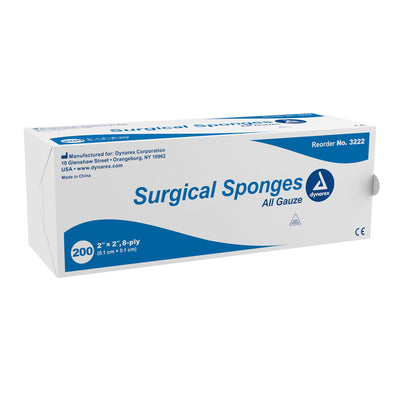 Dynarex® NonSterile Gauze Sponge, 2 x 2 Inch, 1 Case of 25 (General Wound Care) - Img 1