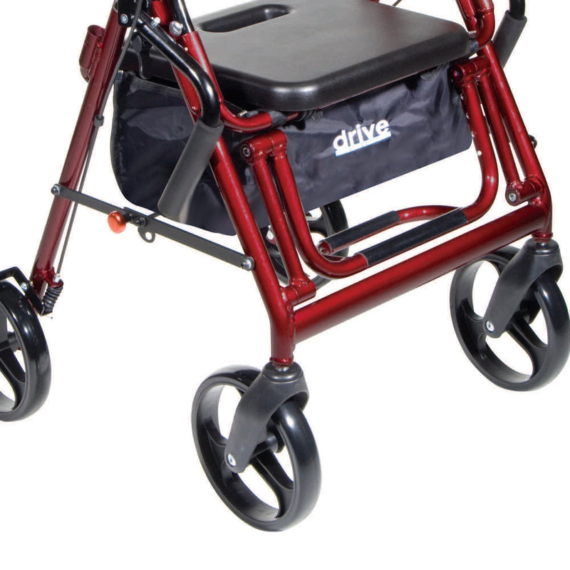 drive™ Duet 4 Wheel Rollator, Burgundy, 1 Each (Mobility) - Img 5