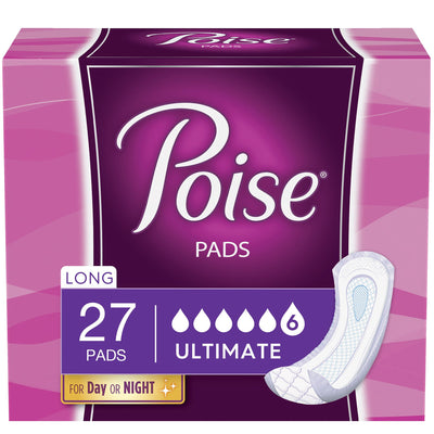 Poise Bladder Control Female Disposable Pads, Heavy Absorbency, Absorb-Loc Core, One Size Fits, 15.9 Inch, 1 Case of 108 () - Img 6