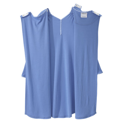 Silverts® Shoulder Snap Patient Exam Gown, 3X-Large, Blue, 1 Each (Gowns) - Img 4