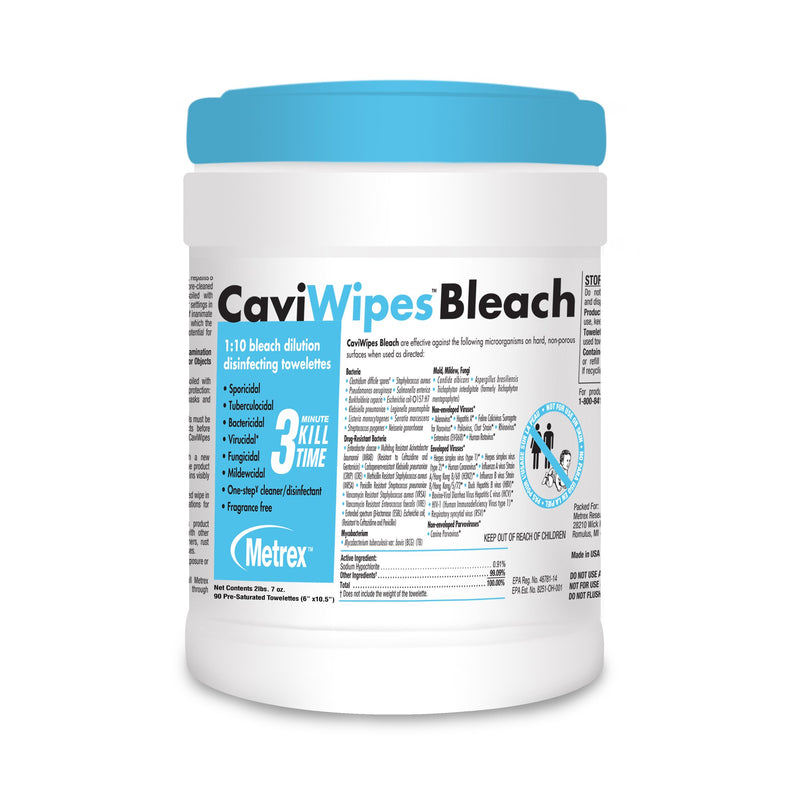 CaviWipes® Bleach Wipes, 1 Case of 12 (Cleaners and Disinfectants) - Img 1