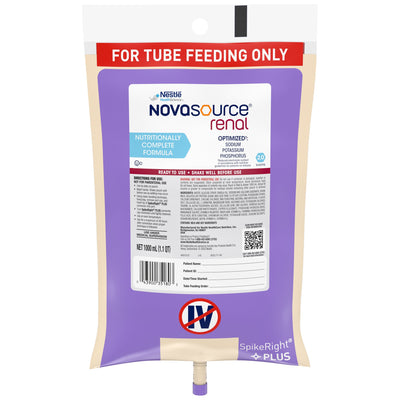 Novasource® Renal Ready to Hang Tube Feeding Formula, 33.8 oz. Bag, 1 Each (Nutritionals) - Img 1