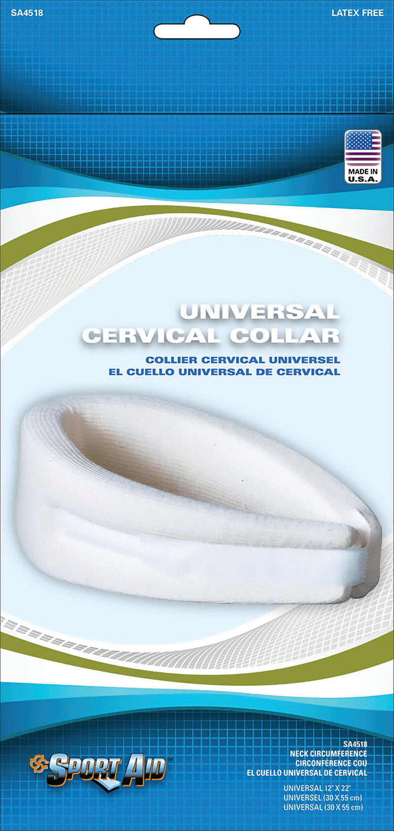 Sport-Aid™ Cervical Collar, One Size Fits Most, 1 Each (Immobilizers, Splints and Supports) - Img 1