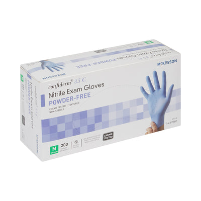 McKesson Confiderm® 3.5C Nitrile Exam Glove, Medium, Blue, 1 Box of 200 () - Img 7