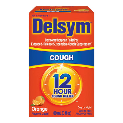 Delsym® Dextromethorphan HBr Cold and Cough Relief, 1 Each (Over the Counter) - Img 1