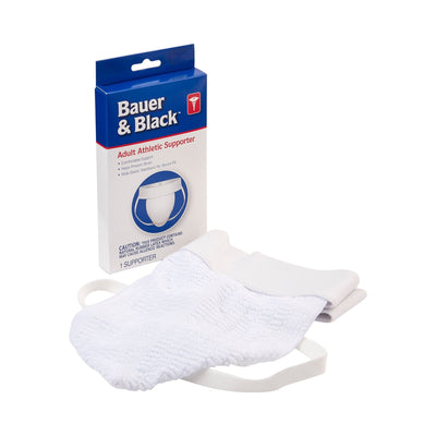 Bauer & Black Adult Athletic Supporter, Cotton, White, Reusable, Small, 1 Case of 48 (Athletic Supporters) - Img 1