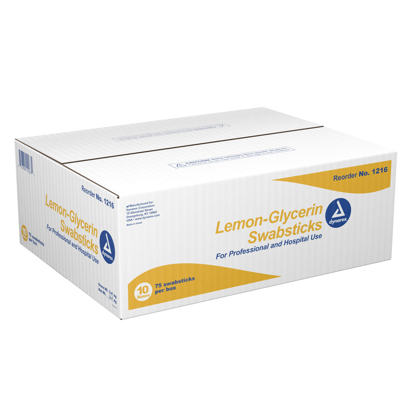 dynarex® Lemon-Glycerin Oral Swabsticks, 1 Case of 250 (Mouth Care) - Img 3