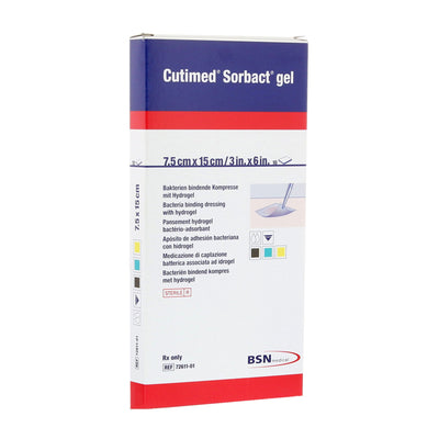 Cutimed® Sorbact® Sterile Hydrogel Dressing, 3 x 6 Inch, 1 Each (Advanced Wound Care) - Img 1