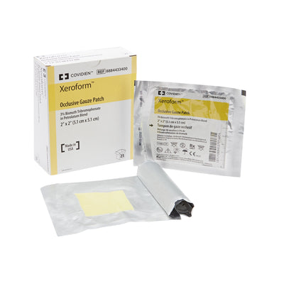 Xeroform® Occlusive Xeroform Petrolatum Impregnated Dressing 2 x 2 inch, 1 Box of 25 (Advanced Wound Care) - Img 1