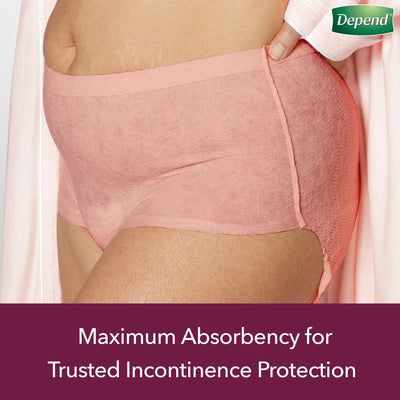 Depend® Silhouette® Classic Women's Underwear, X-Large, Pink, 10 ct., 1 Pack of 10 () - Img 3