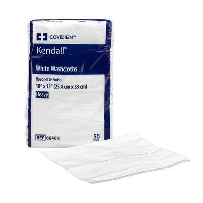 Kendall™ White Washcloth, 10 x 13 Inch, 1 Case of 12 (Washcloths) - Img 1