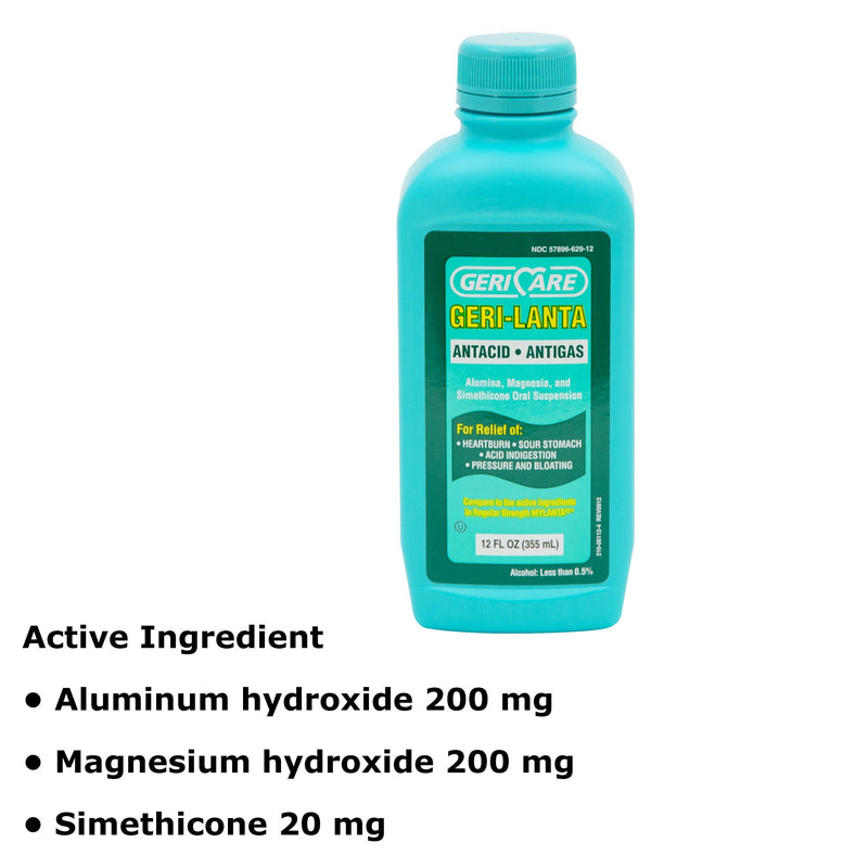 Geri-Care® Aluminum Hydroxide / Magnesium Hydroxide / Simethicone Antacid, 1 Bottle (Over the Counter) - Img 4