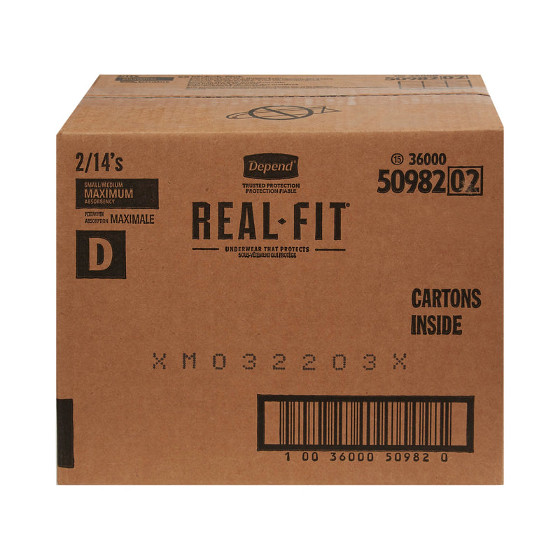 Depend® Real Fit® Maximum Absorbent Underwear, Small / Medium, 1 Case of 28 () - Img 9