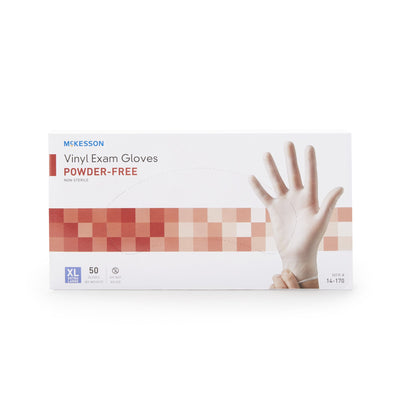 McKesson Confiderm® Vinyl Exam Glove, Extra Large, Clear, 1 Box of 50 () - Img 2