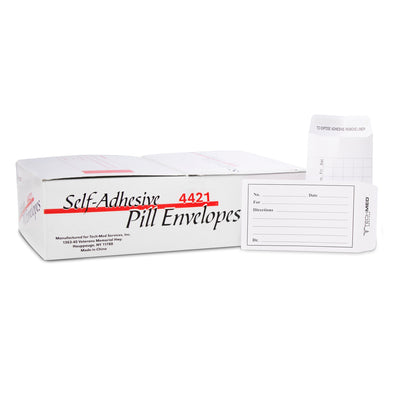 Tech-Med® Pill Envelope, 3-/2 x 2-1/4 Inch, 1 Box of 500 (Office and Mailing Envelopes) - Img 1