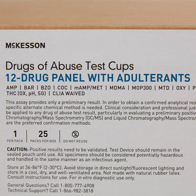 McKesson 12-Drug Panel with Adulterants Drugs of Abuse Test, 1 Box of 25 (Test Kits) - Img 7