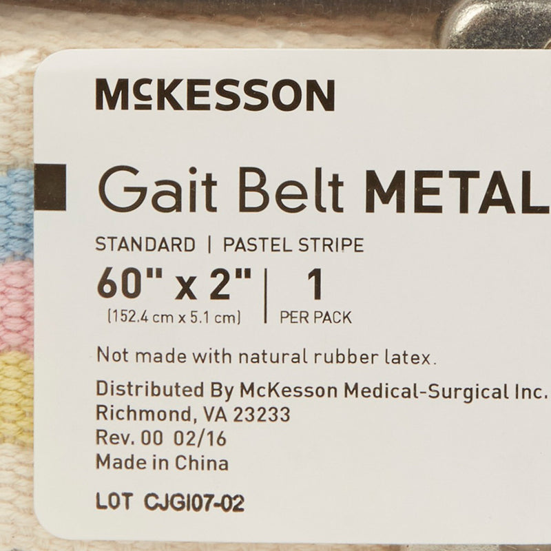 McKesson Gait Belt, 60 Inch, Pastel Stripe, 1 Case of 48 (Transfer Equipment) - Img 3